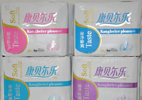 供應康貝爾潔凈干爽系列干爽網面護翼衛生巾20片
