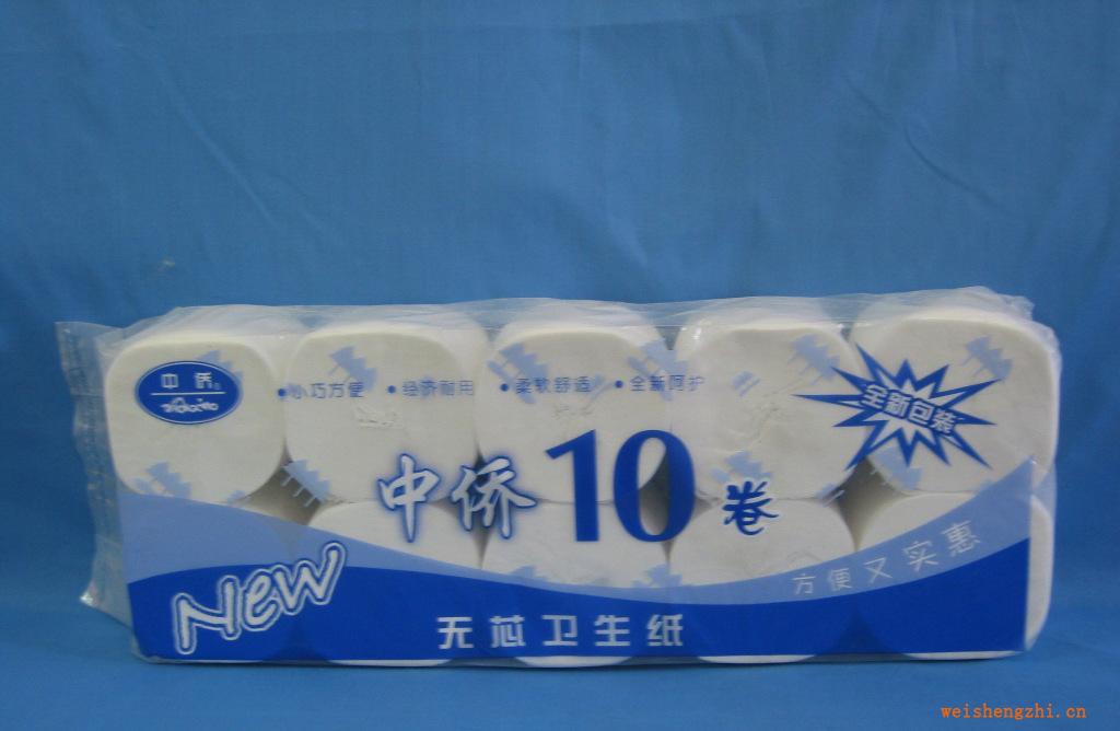 中僑爽爽平紋無芯10卷衛生紙