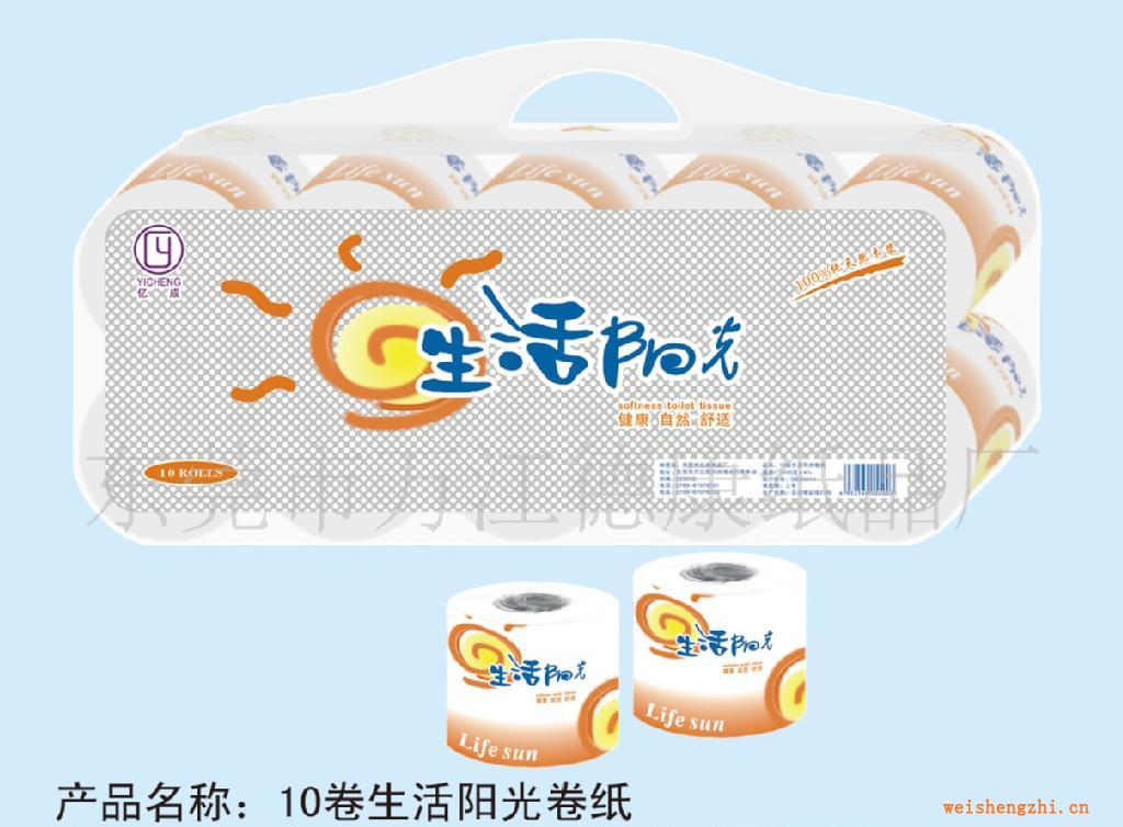供應紙巾：10卷生活陽光卷紙，抽紙，廠家直銷，價格優惠！