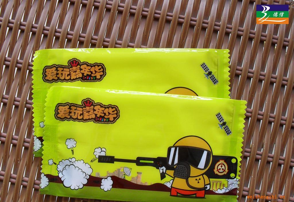 供應(yīng)單片裝促銷(xiāo)濕巾，檸檬水果香味濕巾，牛奶香味濕巾，清潔濕巾