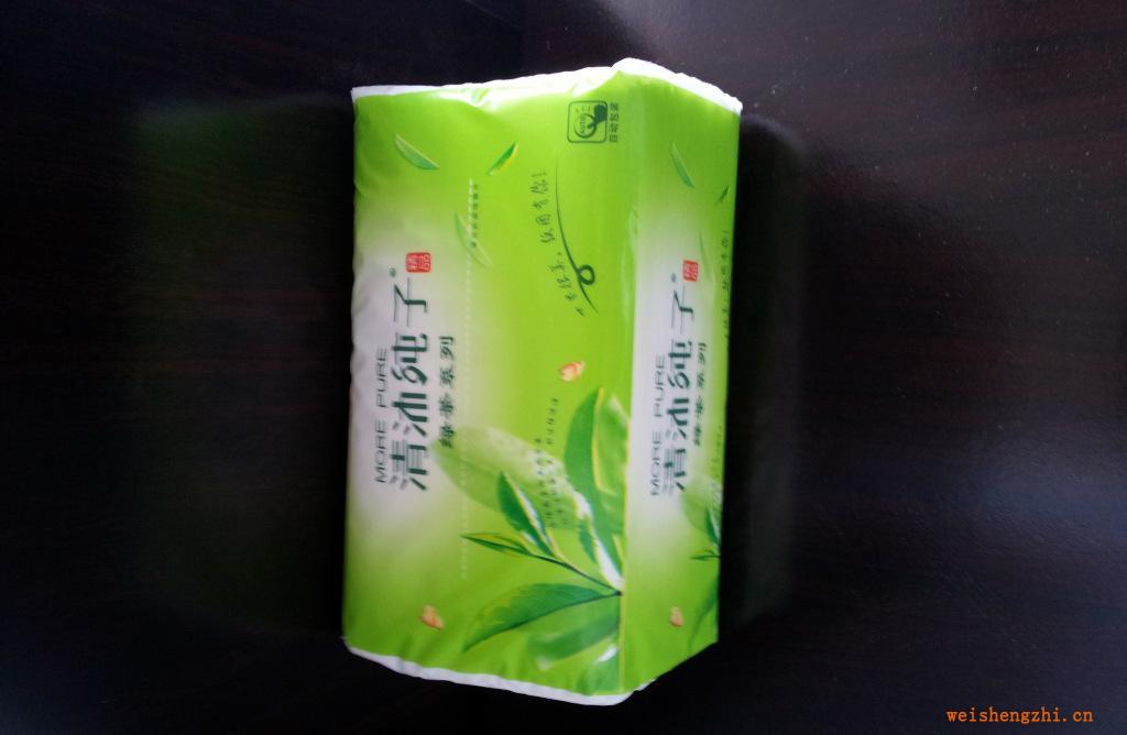 2012廠家直銷、福建華龍紙品、清沐純子綠茶400抽3包裝、軟抽面