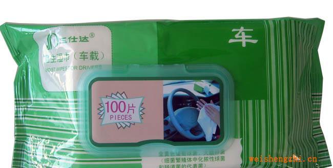 廠家直銷三仕達簡裝司機專用衛生濕紙巾100片